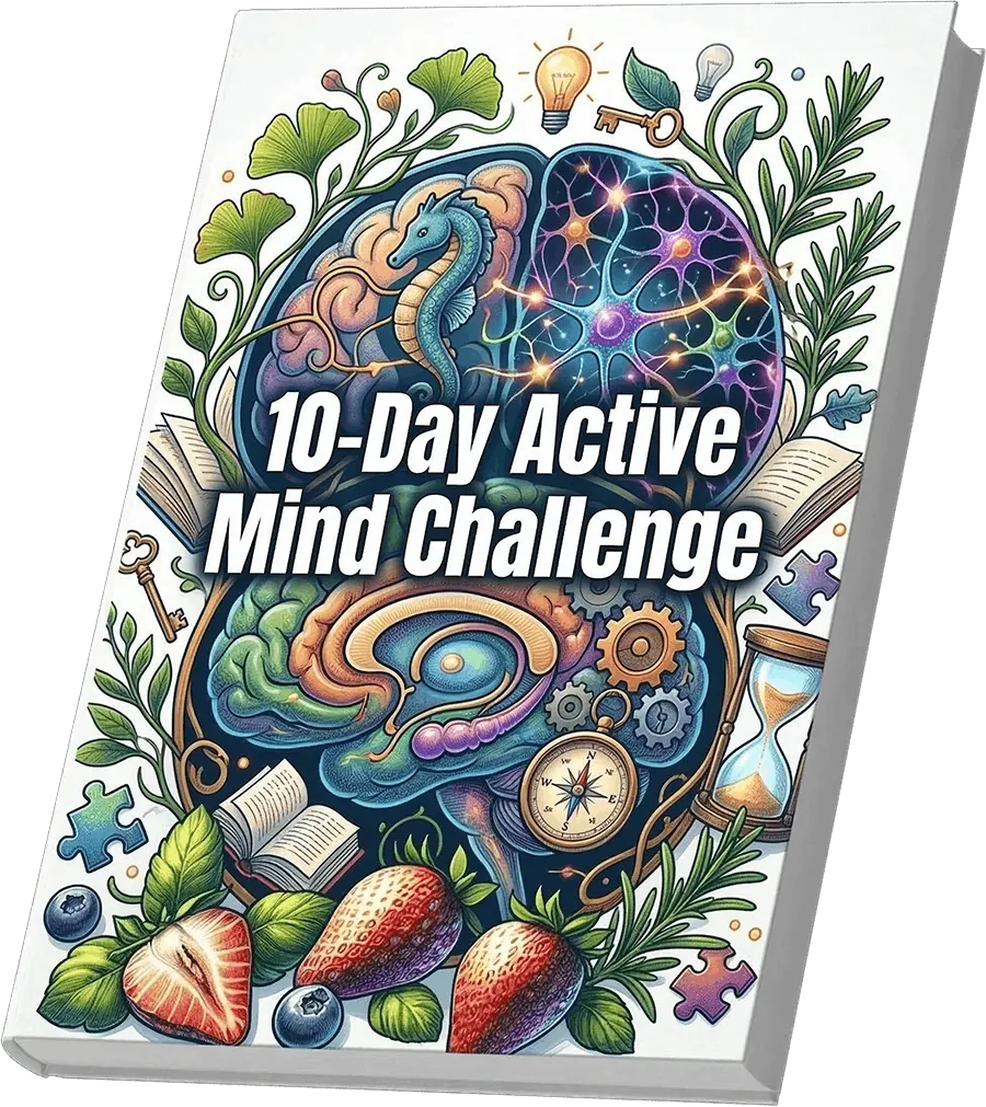 Cover of the MemoHoney bonus guide, 10-Day Active Mind Challenge